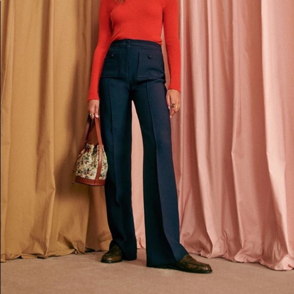 EUC Sezane Navy Trousers
